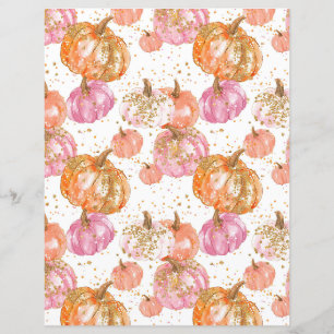 citrouille d'aquarelle chute papier motif