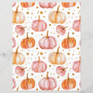 citrouille d'aquarelle chute papier motif