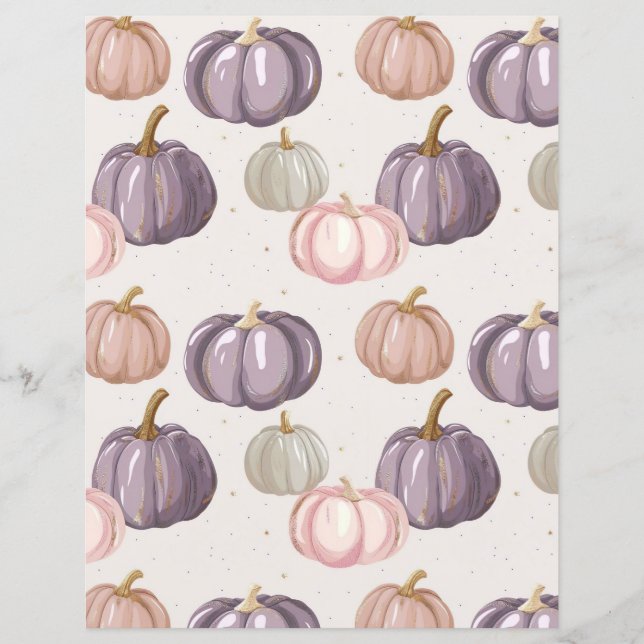 citrouille d'aquarelle chute papier motif (Devant)