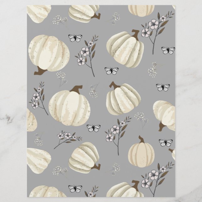 citrouille d'aquarelle chute papier motif (Devant)