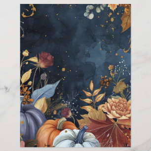 citrouille d'aquarelle chute papier motif