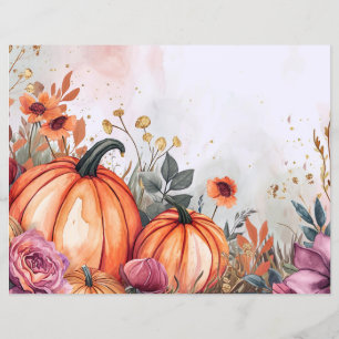 citrouille d'aquarelle chute papier motif