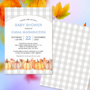 Citrouille d'automne baby showers invitations
