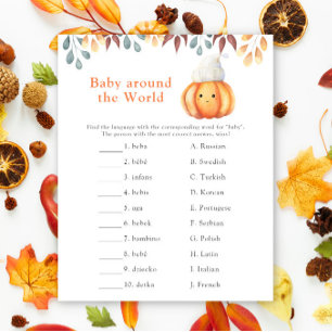Citrouille d'automne. Bébé autour du monde jeu