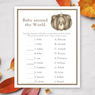 Citrouille d'automne. Bébé autour du monde jeu