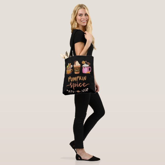 Citrouille d'automne Café épice Sac fourre-tout d' (Sur le modèle)