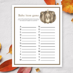 Citrouille d'automne comment ours - Baby Item Jeu