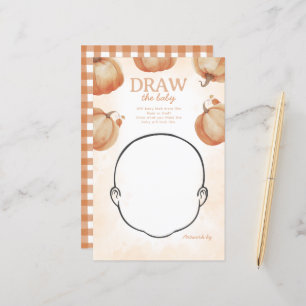 Citrouille d'automne Dessinez le jeu de Baby showe