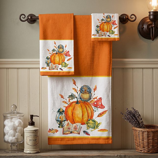 Citrouille d'automne hibou et grenouille  (Créateur téléchargé)