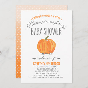 Citrouille d'automne Ombre Invitation Baby showe