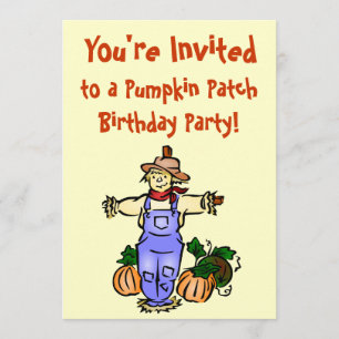 Citrouille d'automne Patch Anniversaire Invitation