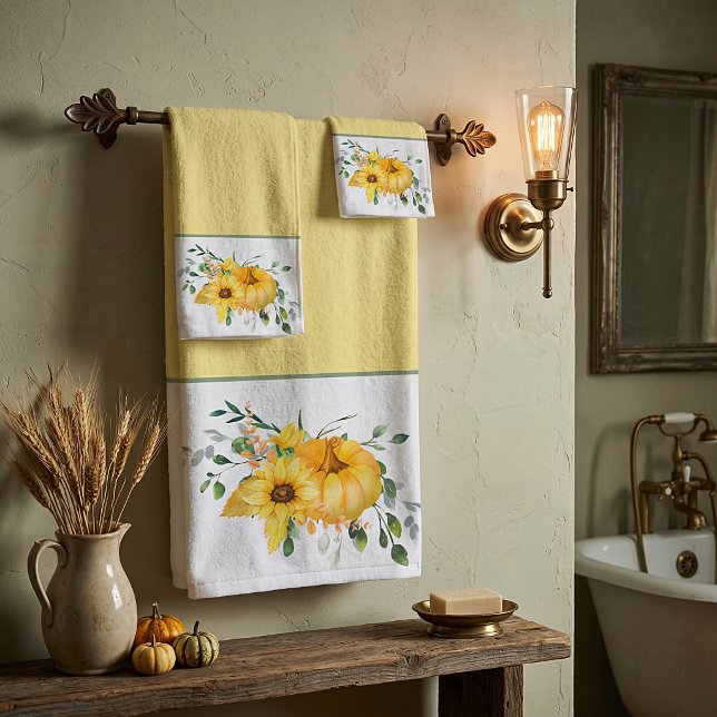 Citrouille d'automne, tournesols et verdure (Créateur téléchargé)