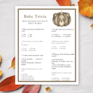 Citrouille d'automne - Trivia de bébé   Jeu Baby s