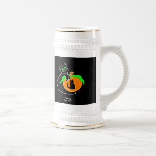 Citrouille de chat noir Stein Mug