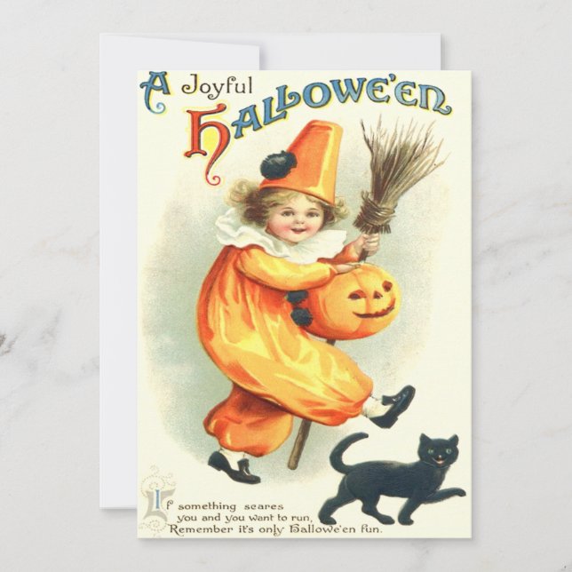 Citrouille de clown mignon chat noir (Devant)