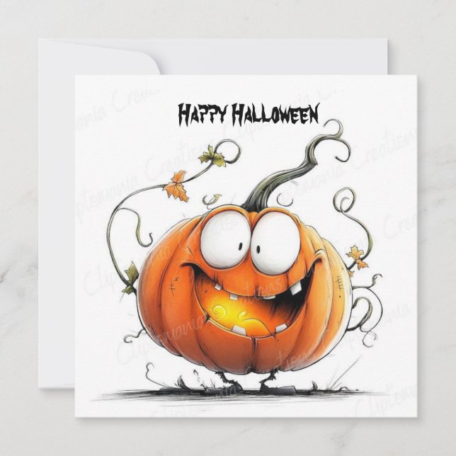 Citrouille de Halloween heureuse (Devant)