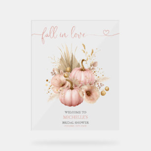 Citrouille de la chute dans Love Pink Boho Affiche