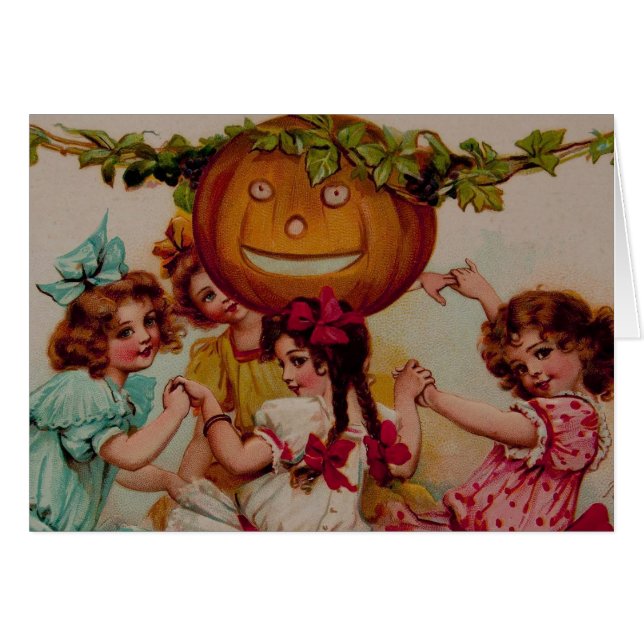 Citrouille de la fête d'Halloween vintage (Devant horizontal)