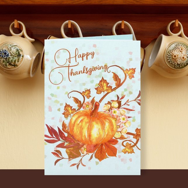 Citrouille de message bon thanksgiving - Carte d'a (Créateur téléchargé)