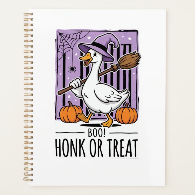 Citrouille de sorcière Halloween Honk ou Treat (Devant)