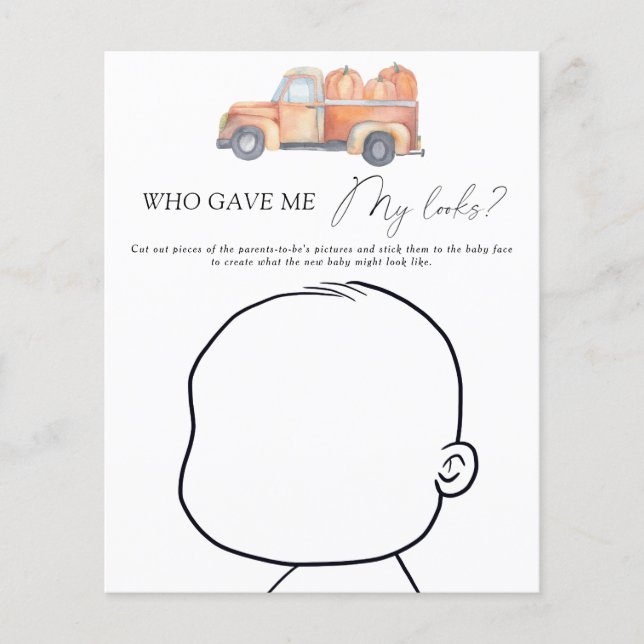 Citrouille de voiture - Qui m'a donné mon look béb (Devant)