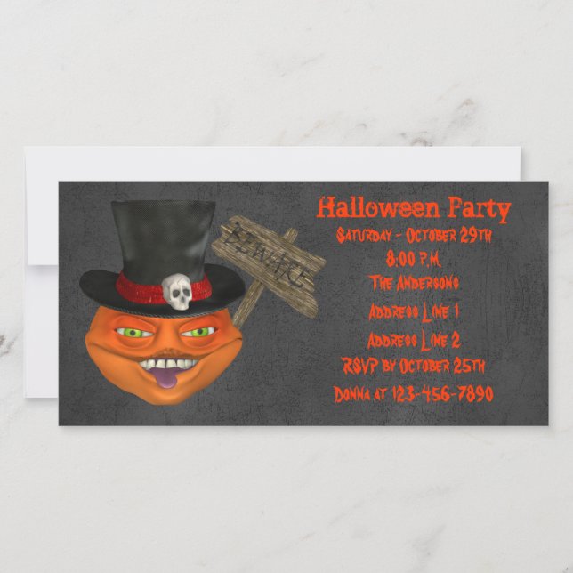 Citrouille déplaisant Fête Halloween (Devant)