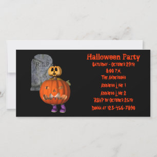 Citrouille déplaisant homme Halloween Invitation d