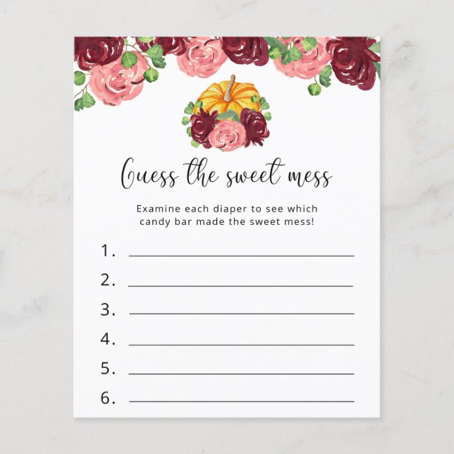 Citrouille - Devinez la douceur du jeu - Baby show (Devant)