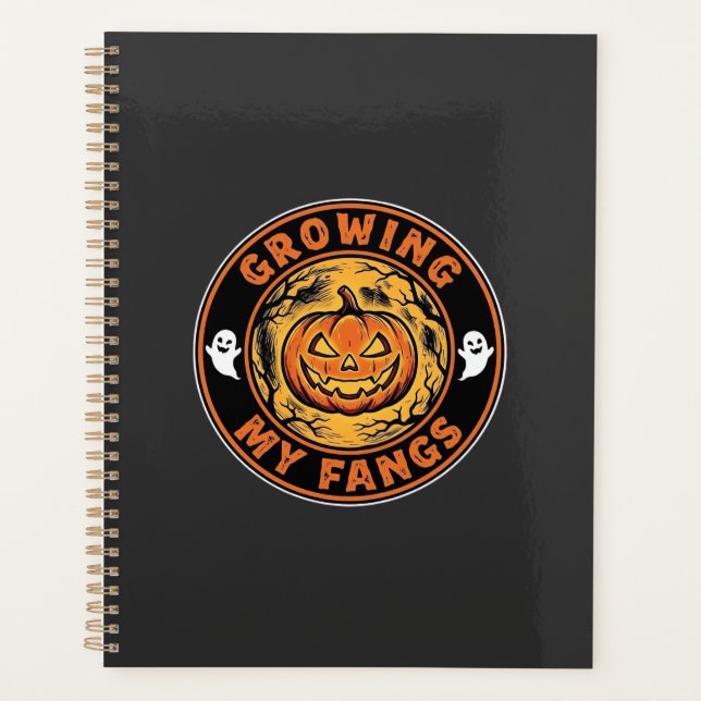 Citrouille d'Halloween de fantôme de dessin de cro (Devant)