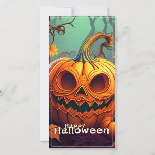 Citrouille d'Halloween effrayante et illustration 
