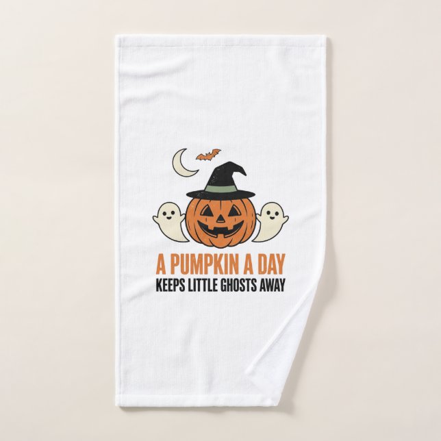 Citrouille d'Halloween Fantôme Drôle Citation Vint (Serviette à main)