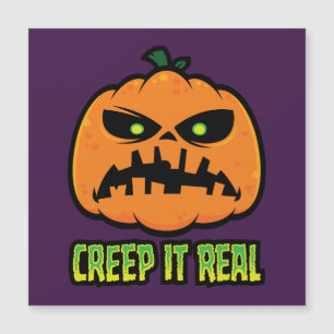 Citrouille d'Halloween grincheuse Creeper la vraie