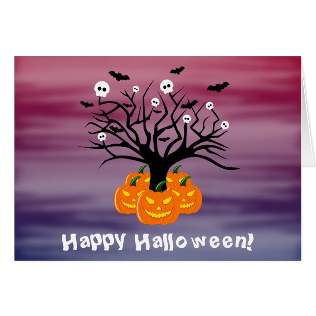 Citrouille d'Halloween Jack o’ Lanterne Dead Tree (Devant horizontal)