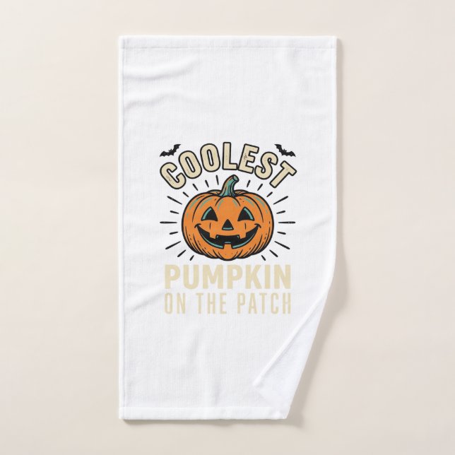 Citrouille d'Halloween la plus cool du jardin Vint (Serviette à main)
