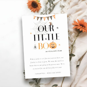 Citrouille d'Halloween Petit Boo Baby Faire-part