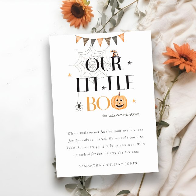 Citrouille d'Halloween Petit Boo Baby Faire-part (Créateur téléchargé)