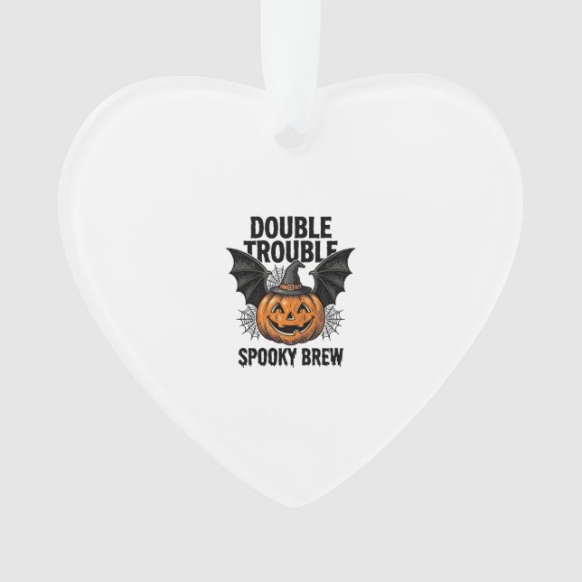 Citrouille d'Halloween Sorcière Double Trouble Vin (devant)