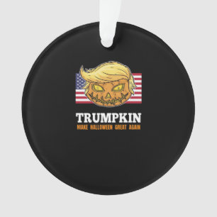 Citrouille d'Halloween Trumpkin avec Drapeau