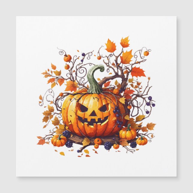 citrouille drôle d'automne Halloween (Devant)
