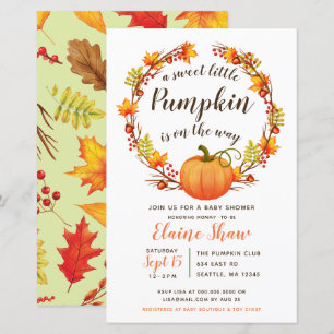 Citrouille du budget Baby shower neutre pour les f