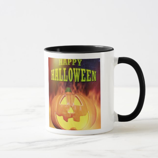 Citrouille éffrayant - Mug d'Halloween personnalis (Droite)