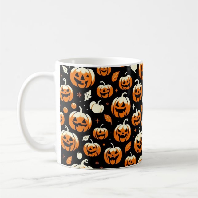 Citrouille éffrayant Patch Mug (Gauche)
