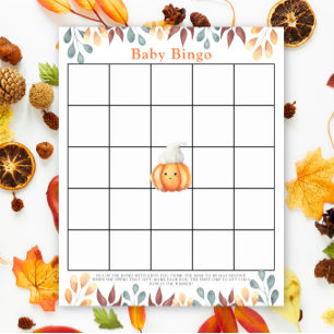 Citrouille en chapeau - Jeu de bingo pour baby sho