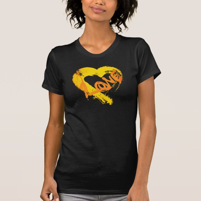 Citrouille épicé avec T-shirt Coeur Amour (Devant)
