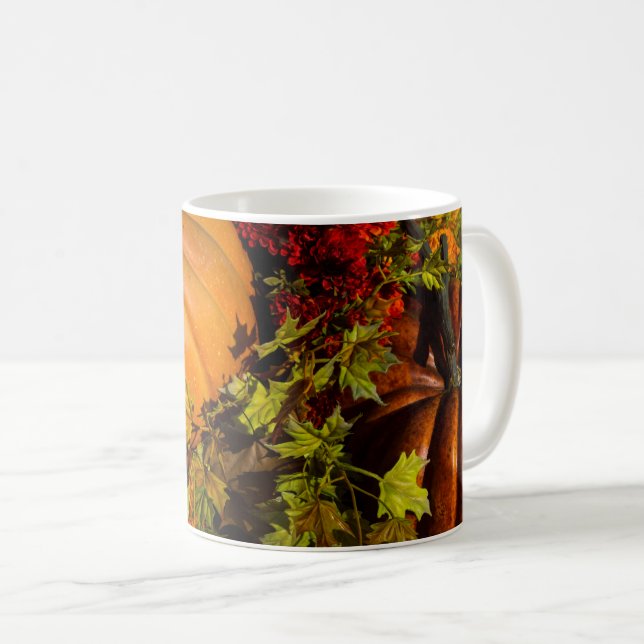 Citrouille Et Mum Arrangement Café Mug (Devant droit)