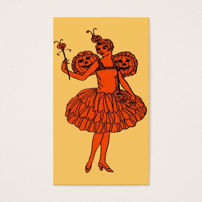 Citrouille Fairy Halloween Signet ou petite carte (Devant)