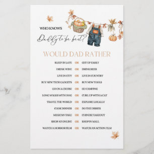 Citrouille Fall Baby shower Daddy Jeu
