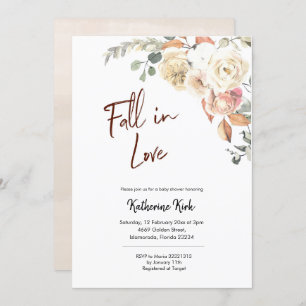 Citrouille Fall in Love Baby shower Invitation