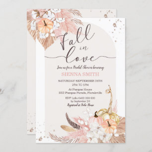 Citrouille Fall in Love Bridal Shower Invitation B