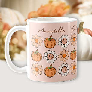 Citrouille Fall Super Rétro Nom Daisy Café Mug